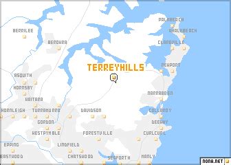 terrey hills nsw map